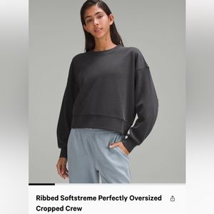 Lululemon - Softstreme Perfectly Oversized Cropped Crew (Size 12)
